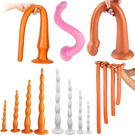 4 Style Long Anal Dildo Butt Plug Anus Vagina Dilator Sex Toys For