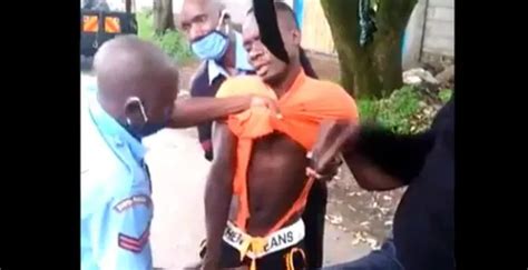 Outrage As Policeman Is Filmed Grabbing Squeezing Kenyan Mans Genitals During Arrest