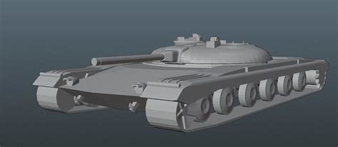 Object 775 Soviet Cold War Prototype Tank Pancake Tank Low Poly 3d