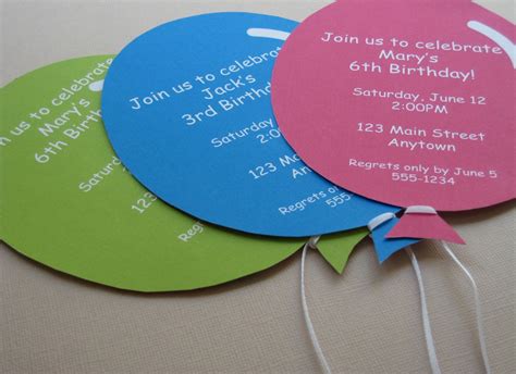Es ist gut, ein motto zusammen mit dem kind zu setzen und einladungen zu dem motto zu erzeugen. balloon party invitation - Google Search ...