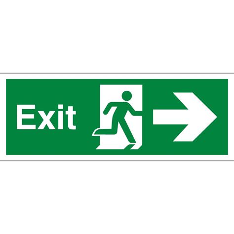 Exit Arrow Right Signs From Key Signs Uk