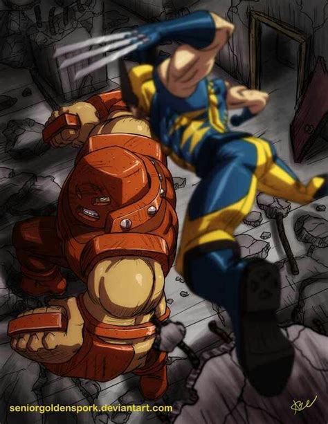 Wolverine Vs Juggernaut Marvel Pinterest
