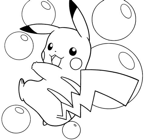 Pikachu Printable Coloring Pages