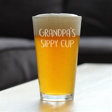 Grandpas Sippy Cup 16 Ounce Pint Glass Bevvee