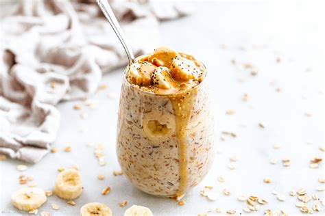 High Protein Overnight Oats Recipe With Peanut Butter And Banana High