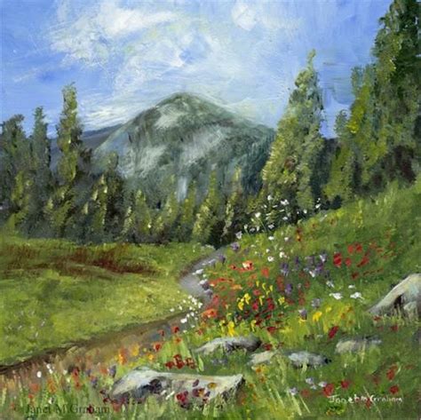 Daily Paintworks Spring In The Mountains Original Fine Art For