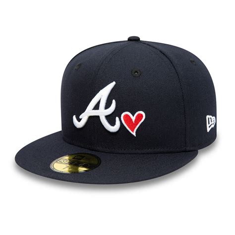 Official New Era Atlanta Braves Mlb Heart Black 59fifty Fitted Cap