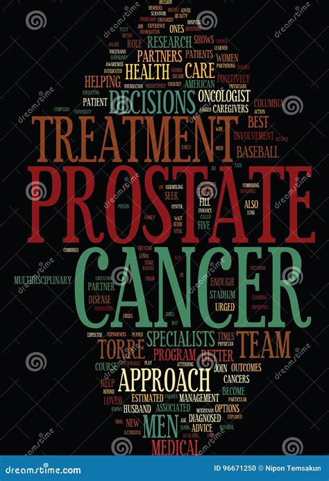 Team Approach Urged In Prostate Cancer Treatment Text Background Word Cloud Concept Stock