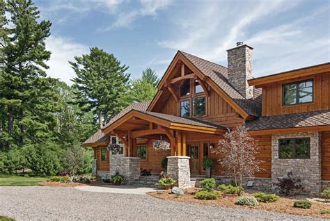 Eagle River Wisconsin Hybrid Log Home By Precisioncraft