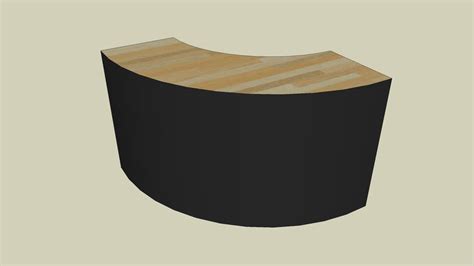 Curved Counter Black 3d Warehouse
