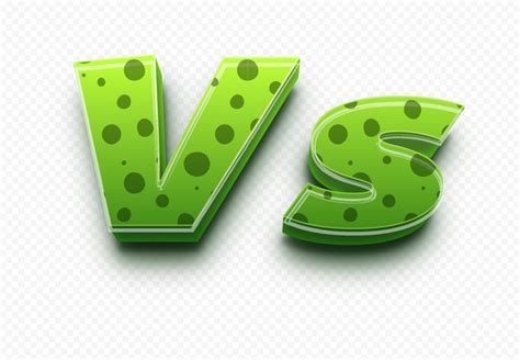 Download Green Vs Versus Text Word Sign Png Citypng