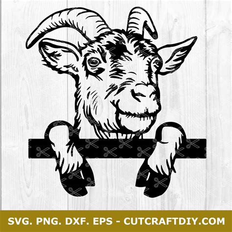 Goat Svg Goat Png Dxf Eps Cut Files For Cricut And Silhouette