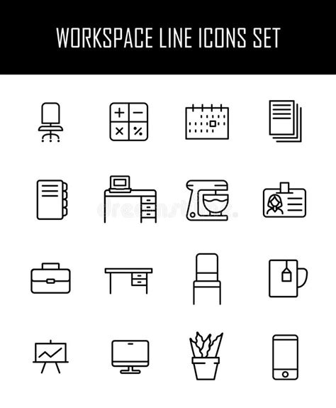 Workspace Icons Stock Illustrations 6540 Workspace Icons Stock
