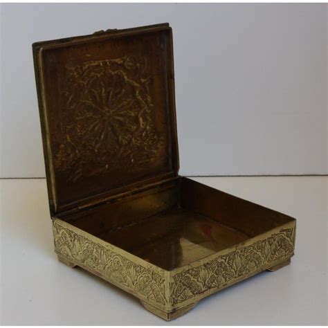 Vintage Solid Brass Trinket Box Chairish