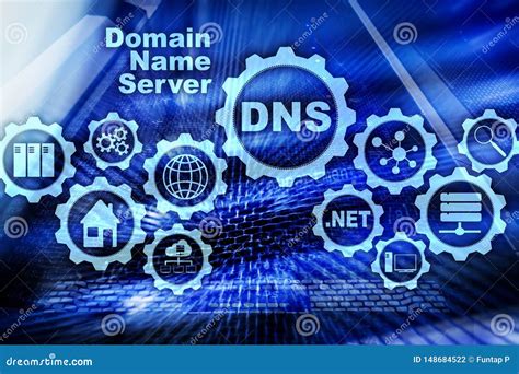 Dns Domain Name System Network Web Communication Stock Illustration