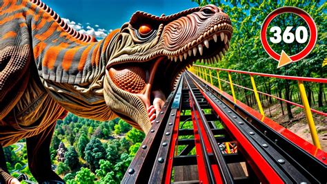 360° Vr Video Roller Coaster 🐾 Jurassic World Dinosaurs Youtube