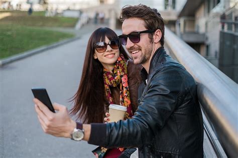 Man Taking Selfie On A Date By Stocksy Contributor Mosuno Stocksy
