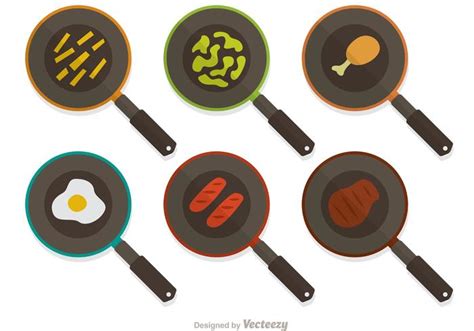 Frying Pan Vector Pack - Download Free Vector Art, Stock Graphics & Images