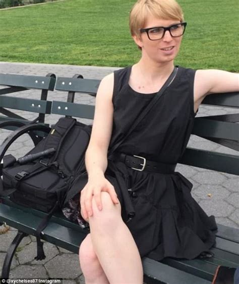 Chelsea Manning Poses In A Scarlet Swimsuit For Vogue Daily Mail Online
