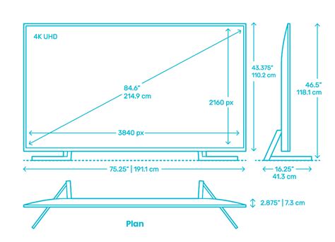 Sony X950g Smart Tv 85” Dimensions And Drawings Dimensionsguide