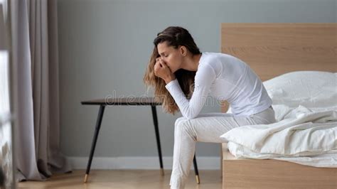 Depressed Sad Millennial African Ethnic Woman Received Bad News Stock