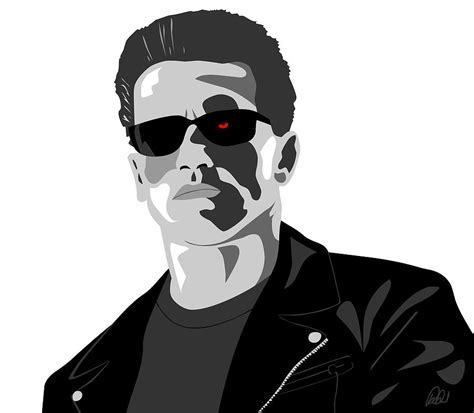 Arnold Schwarzenegger The Terminator Digital Art By Paul Dunkel