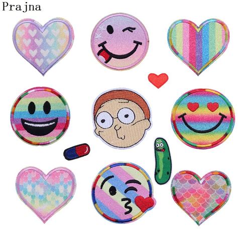 Prajna Cute Rick And Morty Patches Embroidered Stickers Iron On Patches