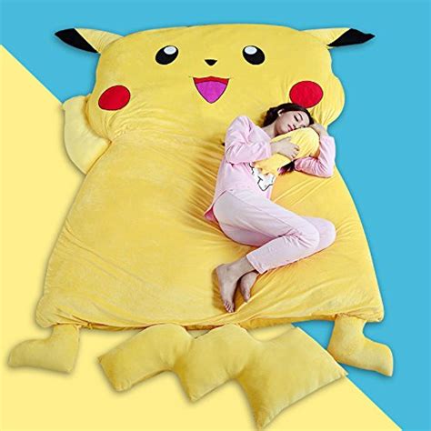 Huge Giant Filled Pokemon Pikachu Bed Carpet