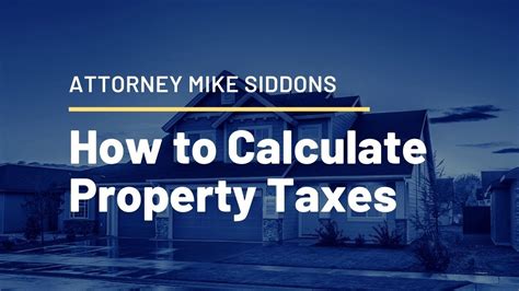 How To Calculate Your Property Taxes Youtube
