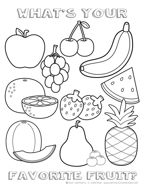 In order to get the maximum benefit from the use of vegetables and fruits, it is necessary to maintain a balance in their use. Fruit salad coloring pages download and print for free