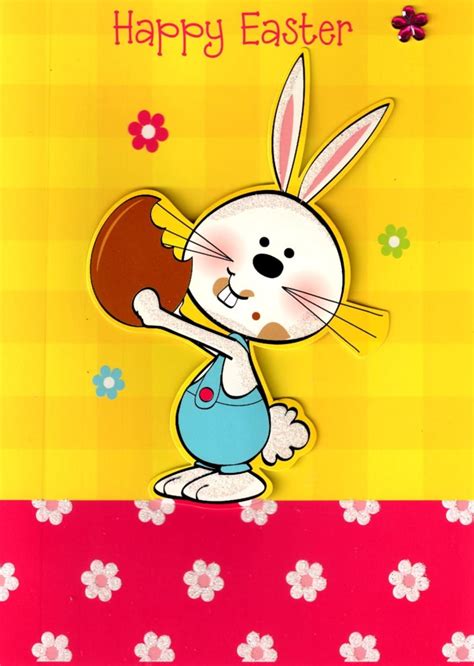 Happy Easter Cute Easter Bunny Card Cards
