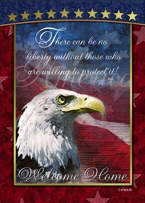 Welcome Home Eagle Patriotic Greeting Card America United