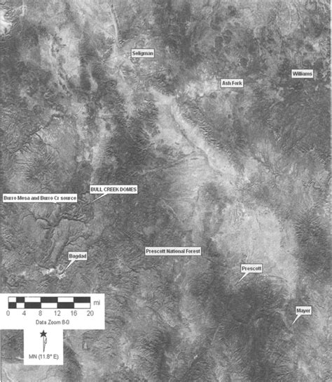 Grayscale Digital Elevation Model Showing The Location Of The Bull Download Scientific Diagram
