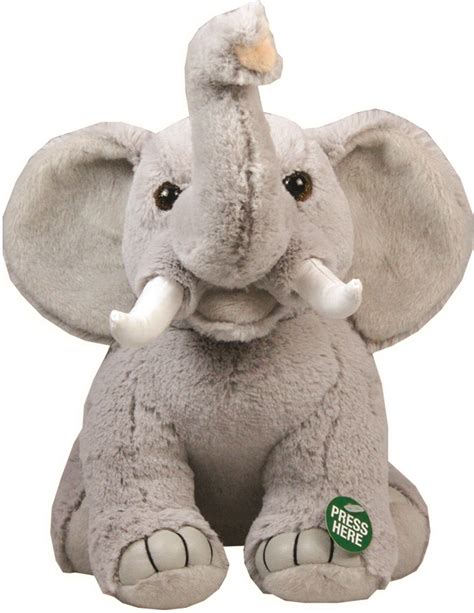Buy Animal Planet Plush With Sound Asian Elephant 10 Inch Grey