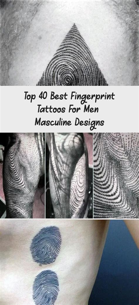 Top 40 Best Fingerprint Tattoos For Men Masculine Designs