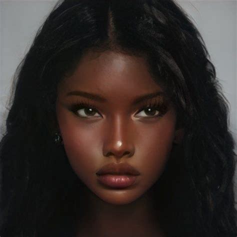 digital portrait art digital art girl black women art beautiful dark skinned women beautiful