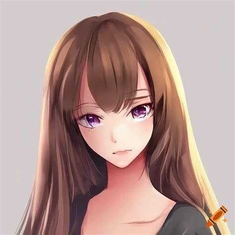 Simple Anime Female With Brown Hair