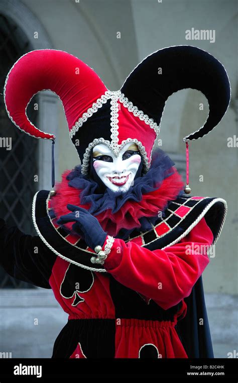 Venice Carnival Mask Jester Stock Photo Alamy