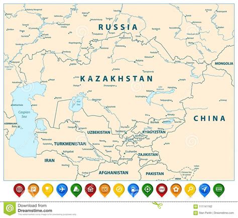 Political Map Of Central Asia Map