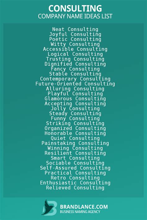 Consulting Business Name Ideas List Generator