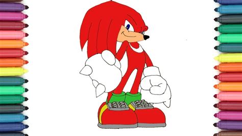 How To Draw Knuckles Sonic The Hedgehog Step By Step Easy Drawing