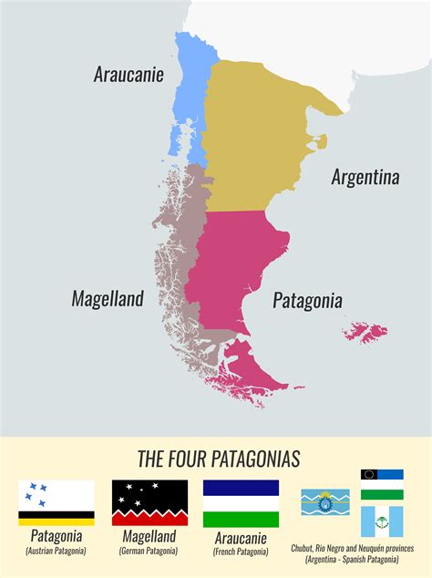 The Four Patagonias Overview Rimaginarymaps