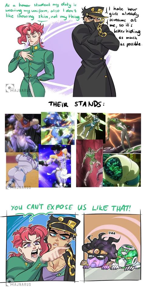 The Differences Between Kakyoin And Jotaro Vs Their Stands R