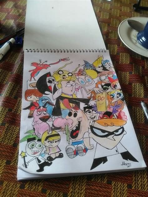 Drawing Your Favourite Cartoon Characters On One Paper😀 30 Day Art