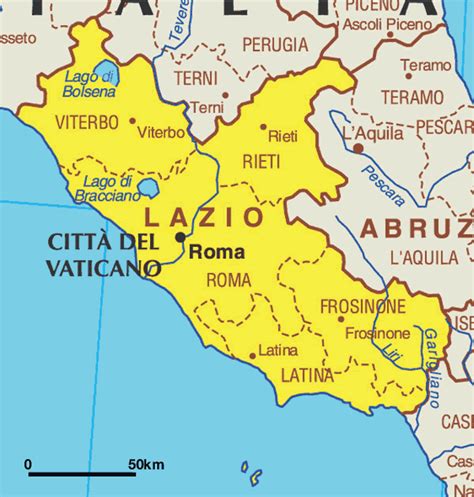 Lazio Map Lazio Maps San Vittore Del Lazio Map