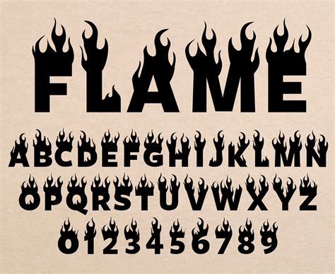 Fire Font Svg Flame Font Svg Flame Font For Cricut Fire