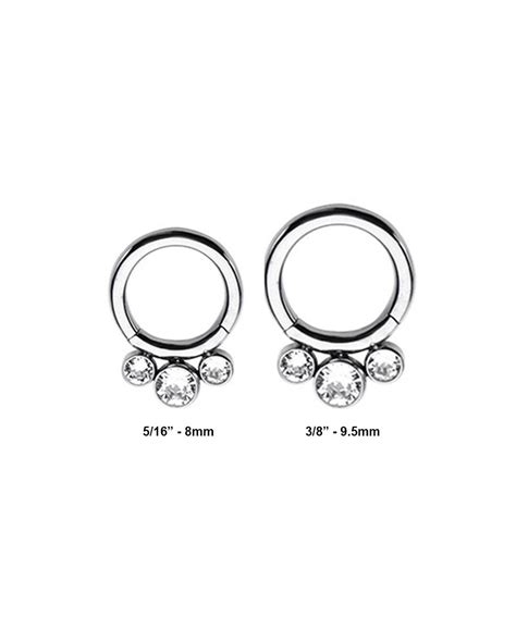 316l Surgical Steel Hinged Septum Clicker Choose Your Size And Gauge