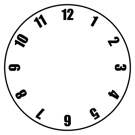 Free Clock Faces Printable Activity Shelter