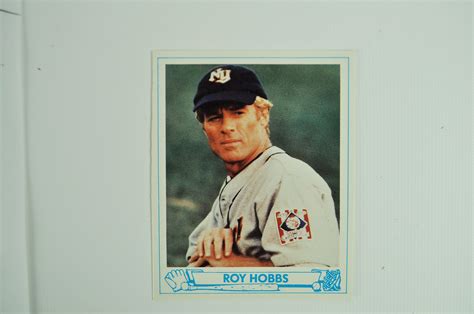 This prop baseball card was used in the filming of the film the natural. the card is of roy hobbs who is played by actor robert redford. Lot Detail - Vintage Button Back Baseball Glove, Roy Hobbs ...