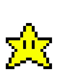 Yellow star illustration, falling pixel star pro pixel art, star, symmetry, video game, pixelation png. mario star | Pixel Art Maker